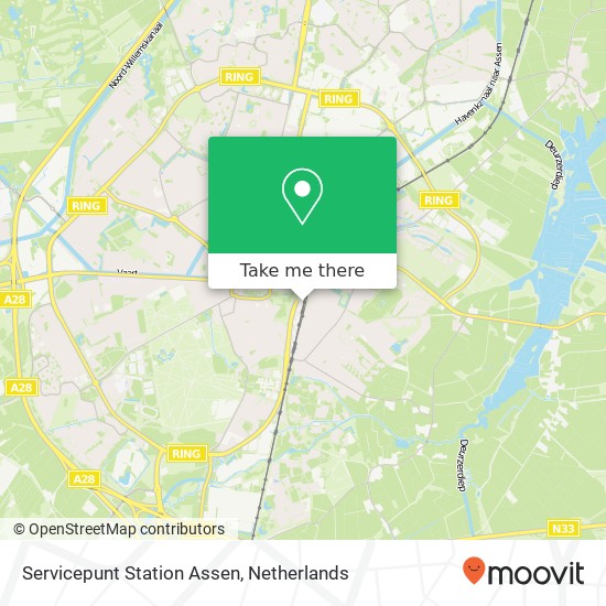 Servicepunt Station Assen Karte