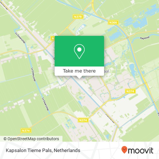 Kapsalon Tieme Pals map