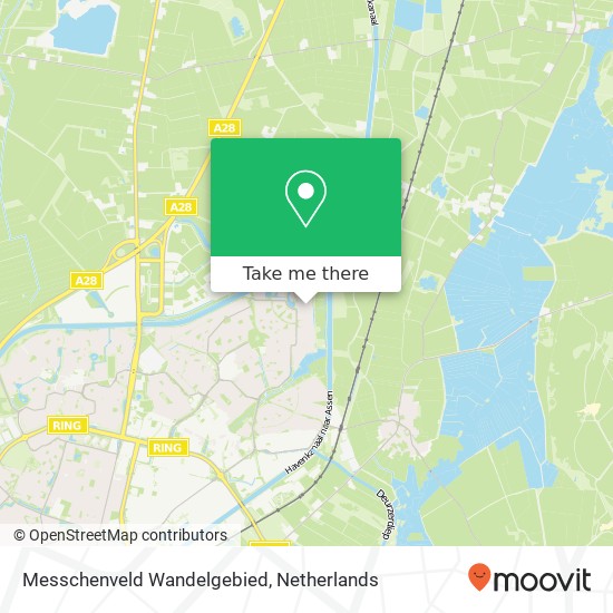 Messchenveld Wandelgebied map