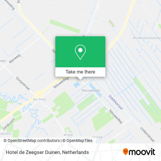 Hotel de Zeegser Duinen map