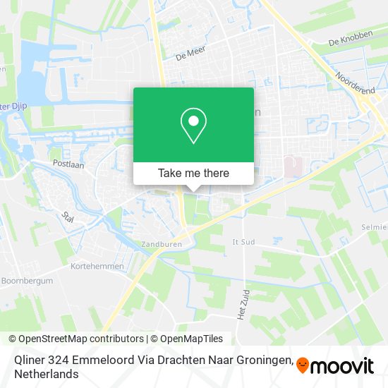 Qliner 324 Emmeloord Via Drachten Naar Groningen Karte