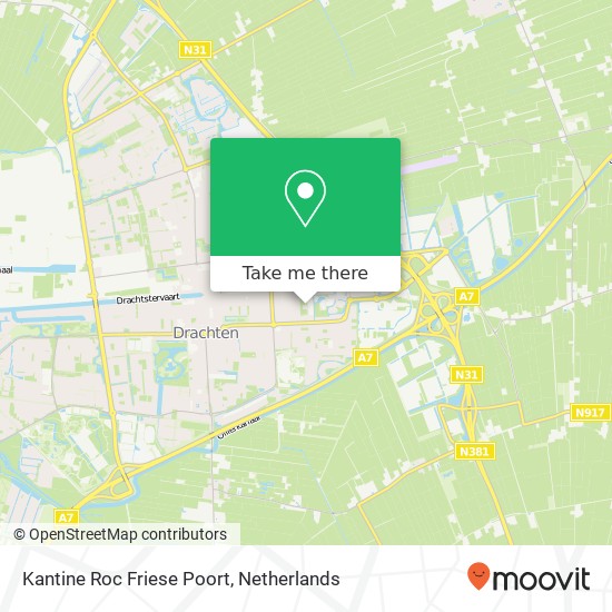 Kantine Roc Friese Poort map