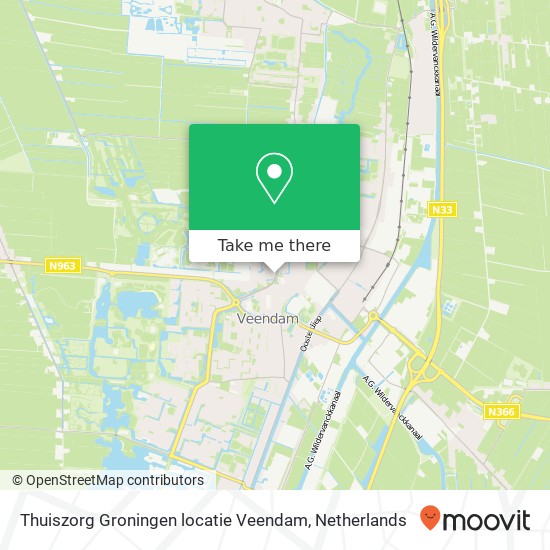 Thuiszorg Groningen locatie Veendam Karte