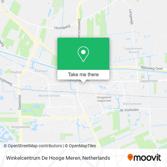 Winkelcentrum De Hooge Meren map