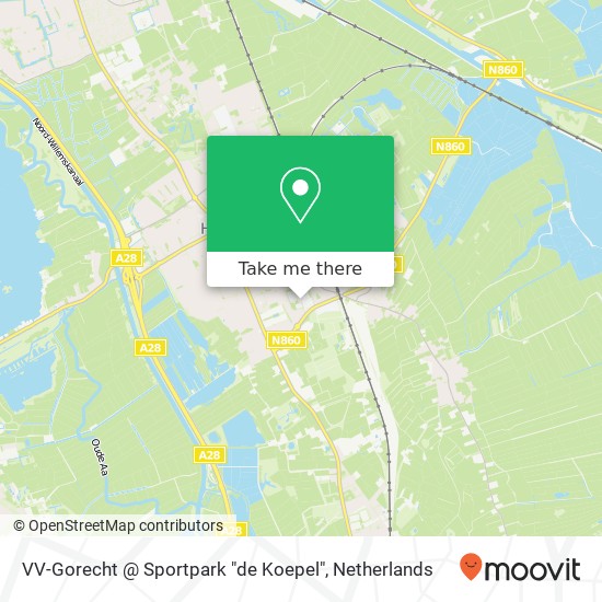 VV-Gorecht @ Sportpark "de Koepel" Karte