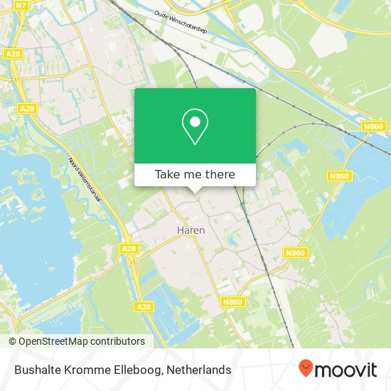 Bushalte Kromme Elleboog map