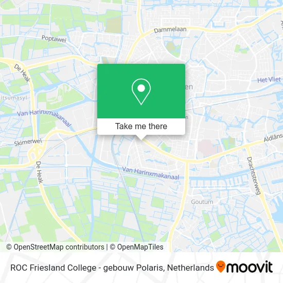 ROC Friesland College - gebouw Polaris map