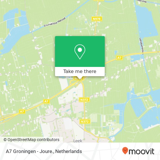 A7 Groningen - Joure. Karte