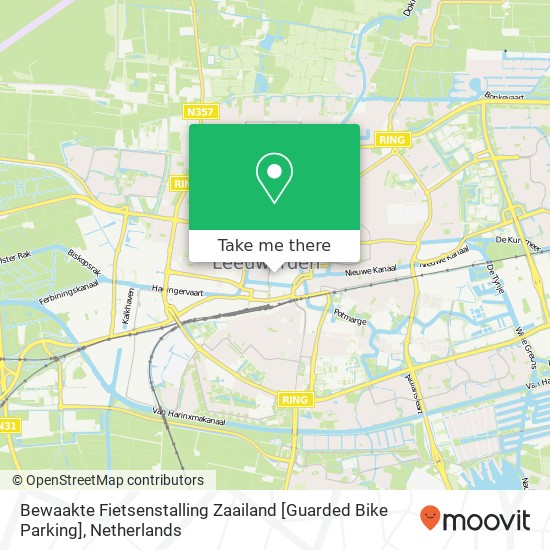 Bewaakte Fietsenstalling Zaailand [Guarded Bike Parking] Karte