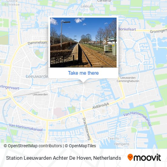 Station Leeuwarden Achter De Hoven map