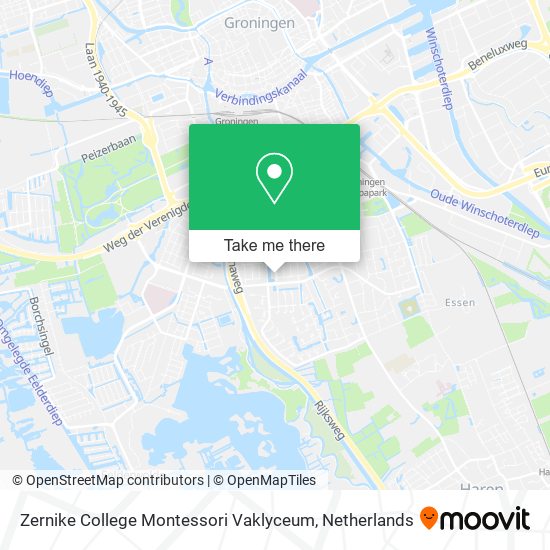 Zernike College Montessori Vaklyceum map