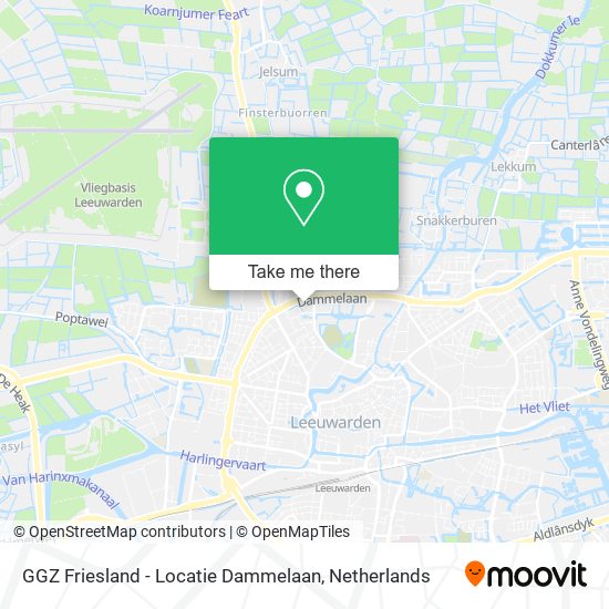 GGZ Friesland - Locatie Dammelaan map