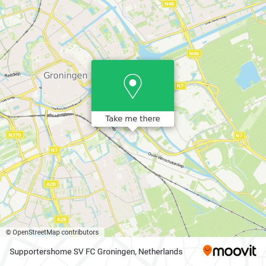 Supportershome SV FC Groningen map