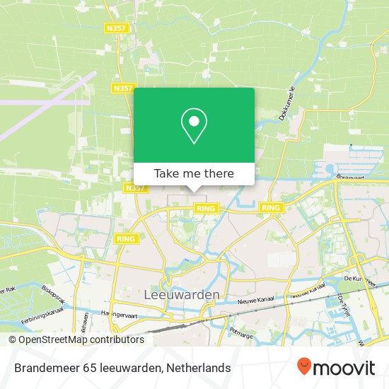 Brandemeer 65 leeuwarden map