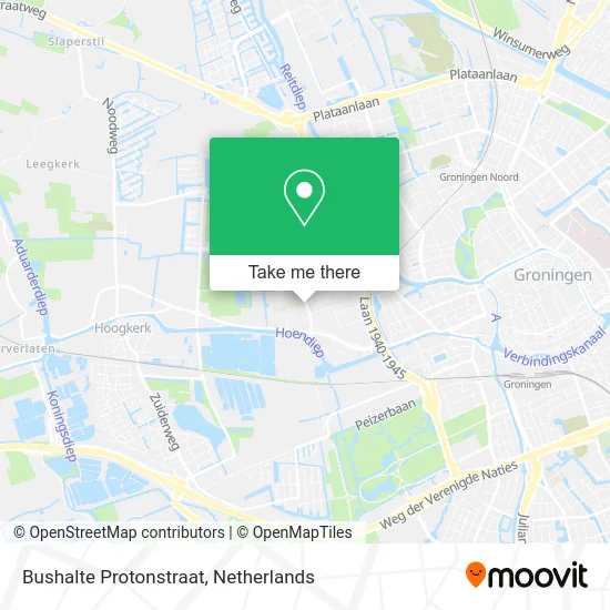 Bushalte Protonstraat map