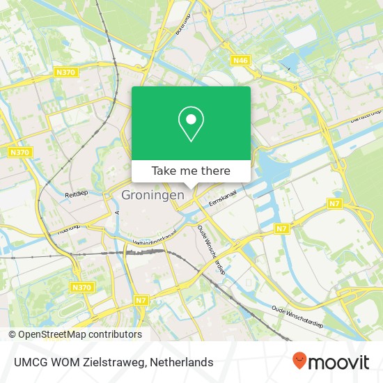 UMCG WOM Zielstraweg map