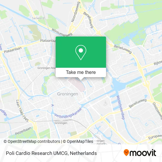 Poli Cardio Research UMCG map