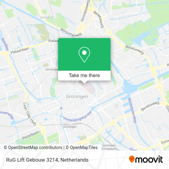 RuG Lift Gebouw 3214 map