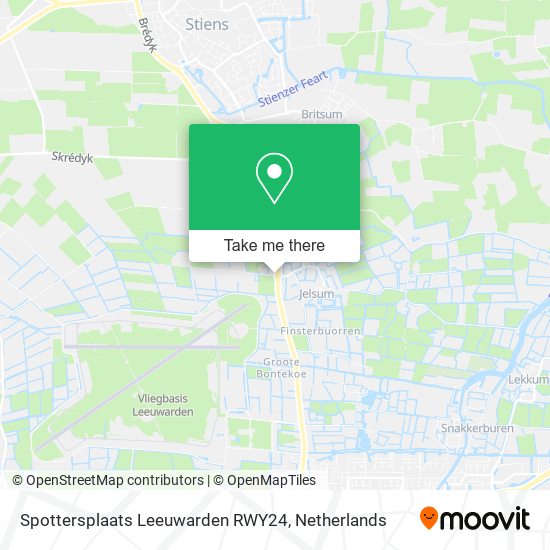 Spottersplaats Leeuwarden RWY24 map