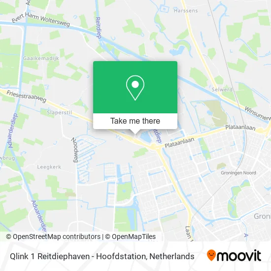 Qlink 1 Reitdiephaven - Hoofdstation map
