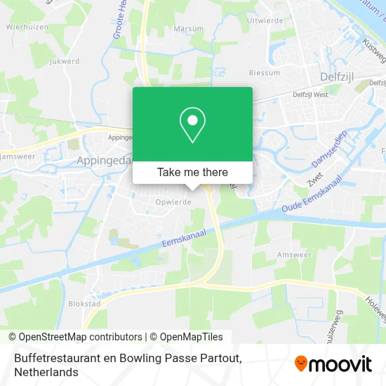 Buffetrestaurant en Bowling Passe Partout map