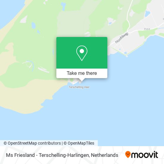 Ms Friesland - Terschelling-Harlingen map