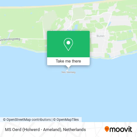 MS Oerd (Holwerd - Ameland) map