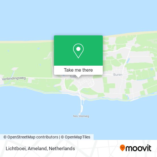 Lichtboei, Ameland map