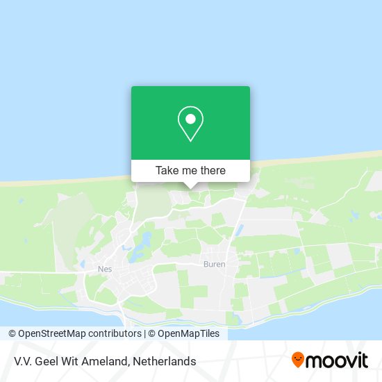 V.V. Geel Wit Ameland map