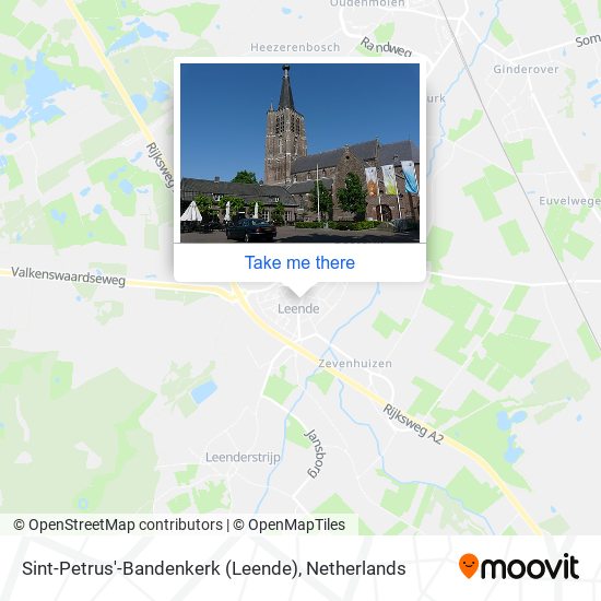 Sint-Petrus'-Bandenkerk (Leende) Karte