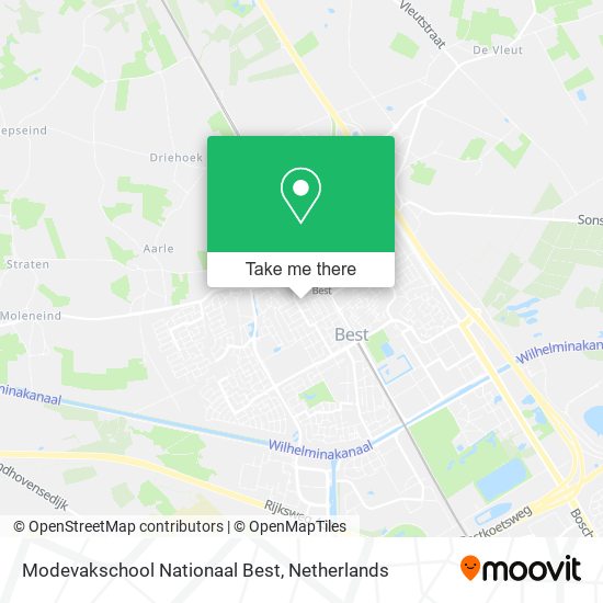 Modevakschool Nationaal Best map