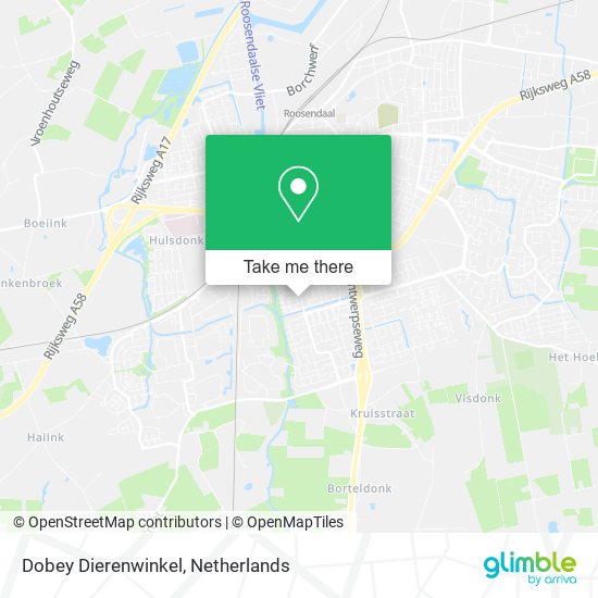 Dobey Dierenwinkel map