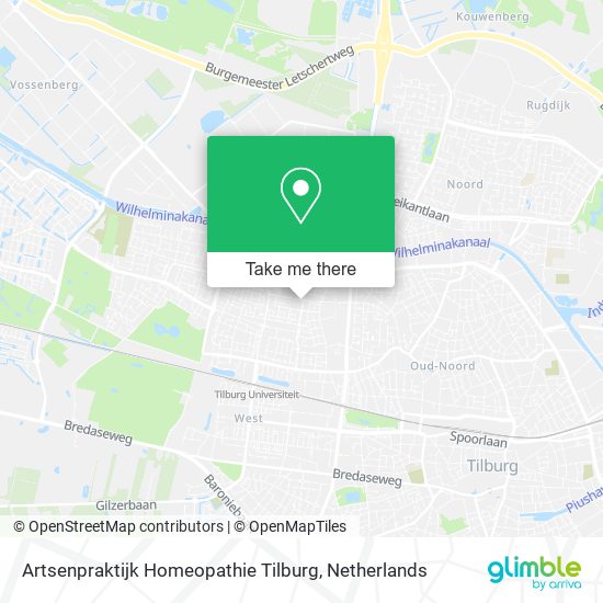 Artsenpraktijk Homeopathie Tilburg map