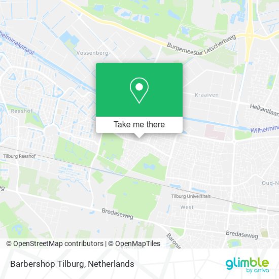 Barbershop Tilburg map
