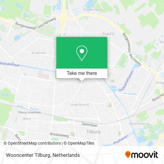 Wooncenter Tilburg map