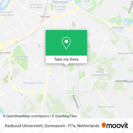 Radboud Universiteit, Gymnasion - P7a map
