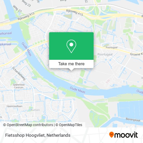 Fietsshop Hoogvliet map