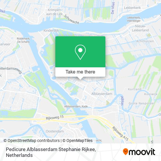 Pedicure Alblasserdam Stephanie Rijkee map