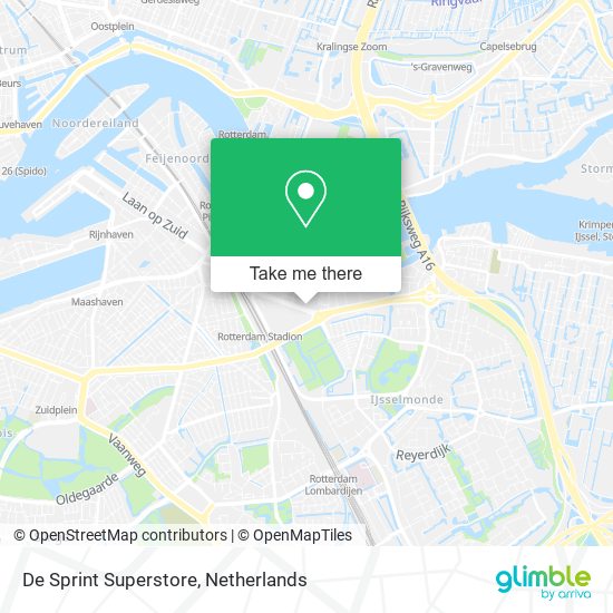 De Sprint Superstore map