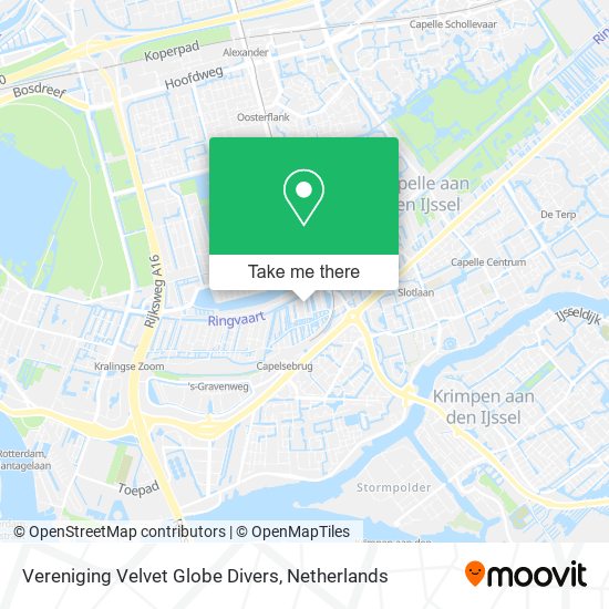 Vereniging Velvet Globe Divers map