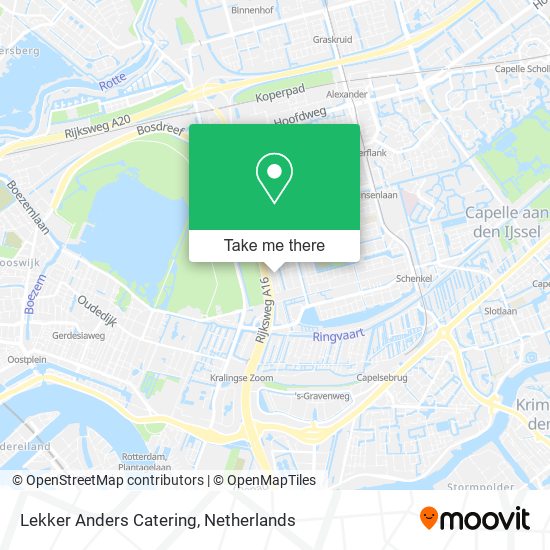 Lekker Anders Catering map