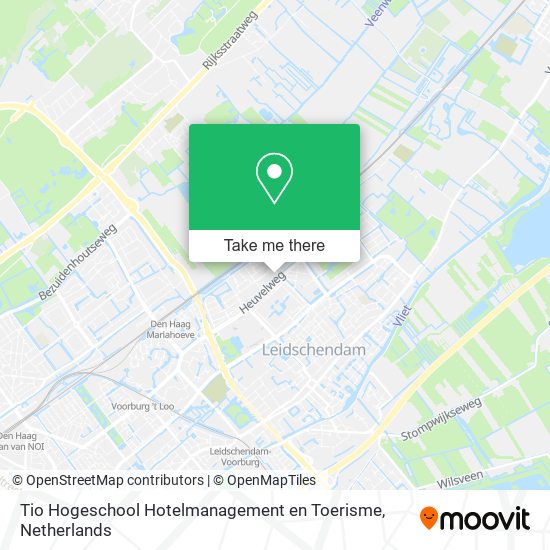 Tio Hogeschool Hotelmanagement en Toerisme Karte