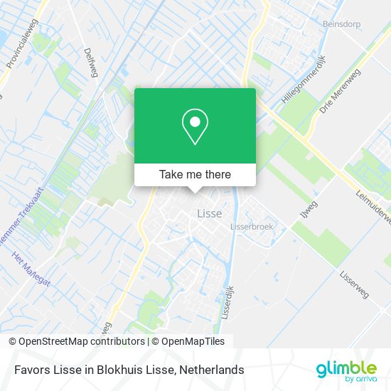 Favors Lisse in Blokhuis Lisse map