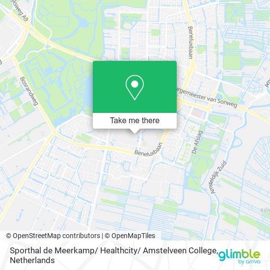 Sporthal de Meerkamp/ Healthcity/ Amstelveen College map
