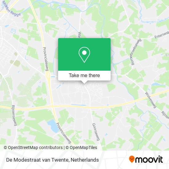 De Modestraat van Twente Karte