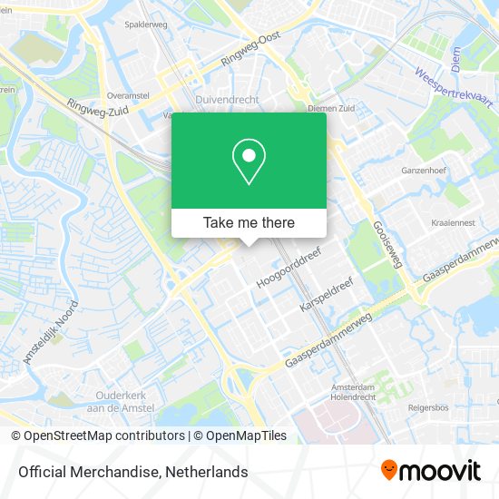 Official Merchandise map