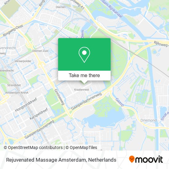 Rejuvenated Massage Amsterdam map