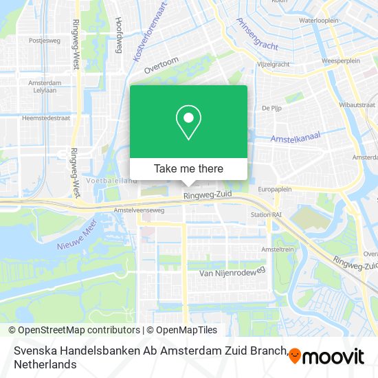 Svenska Handelsbanken Ab Amsterdam Zuid Branch map