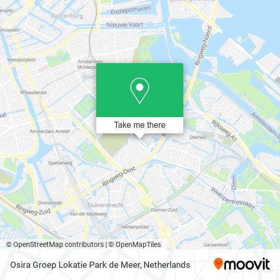 Osira Groep Lokatie Park de Meer Karte