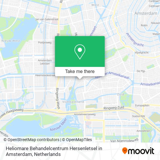 Heliomare Behandelcentrum Hersenletsel in Amsterdam Karte